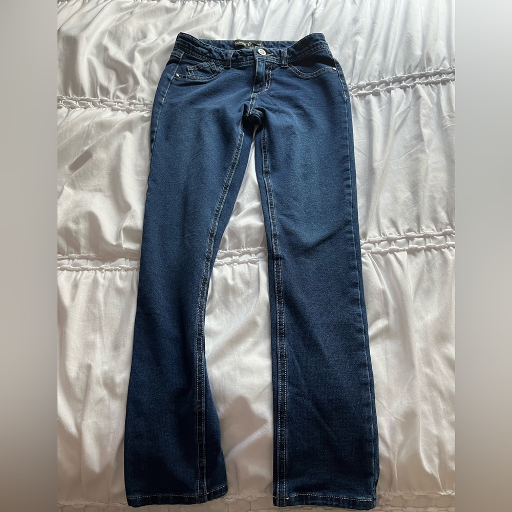 Dark wash jeggings. Girls size 12. Super soft.